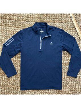 Adidas Golf Quarter Zip Fleece Pullover Golf (XL Men’s) Blue
